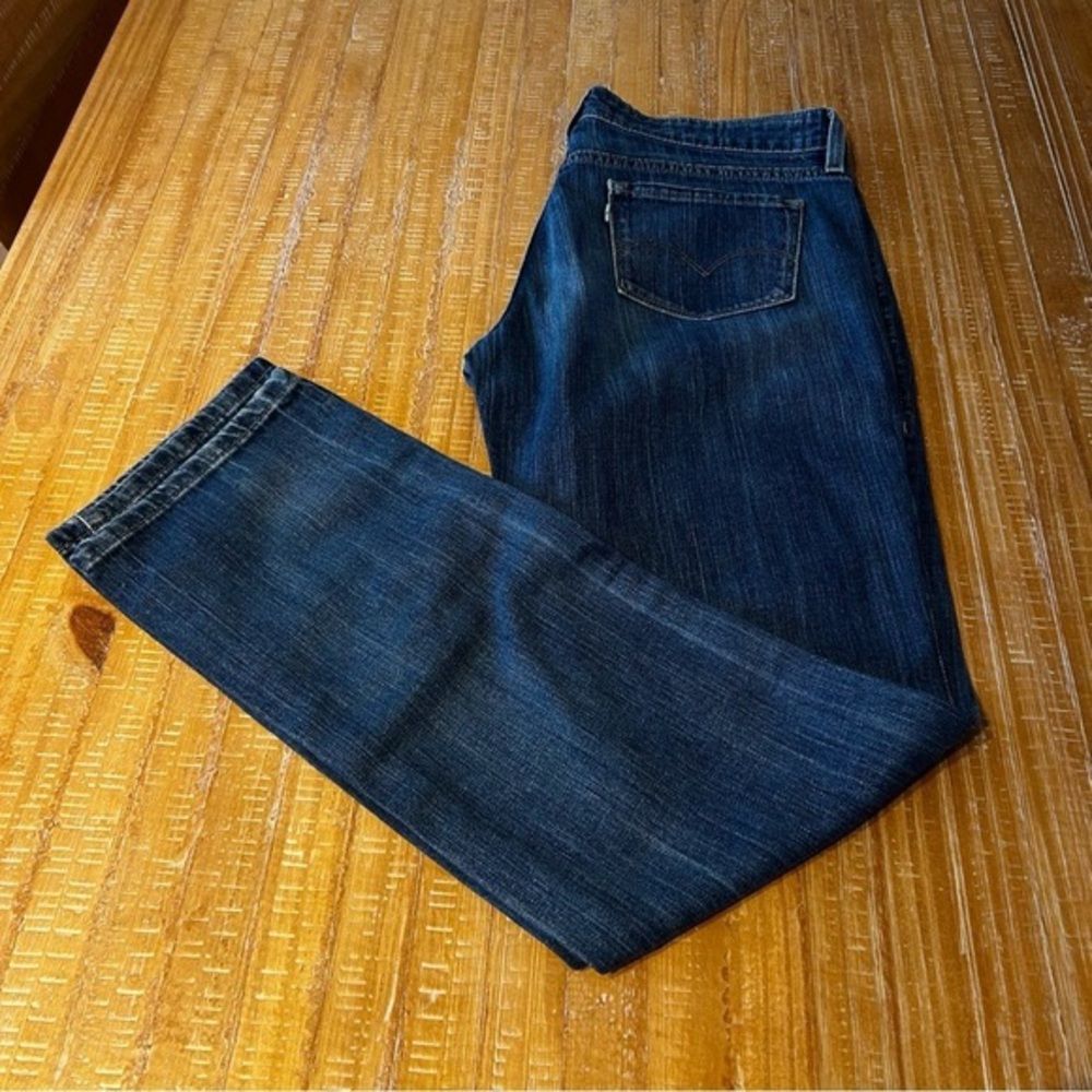 Levis Blue Straight Jeans with Classic Design